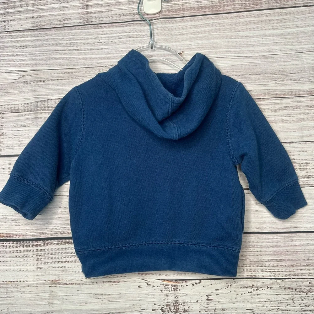 Gymboree 6-12 Months Boys‎ Blue Train Hooded Sweatshirt